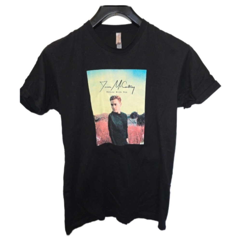 Jesse Mc Cartney consert t shirt Small black short sleeve cotton